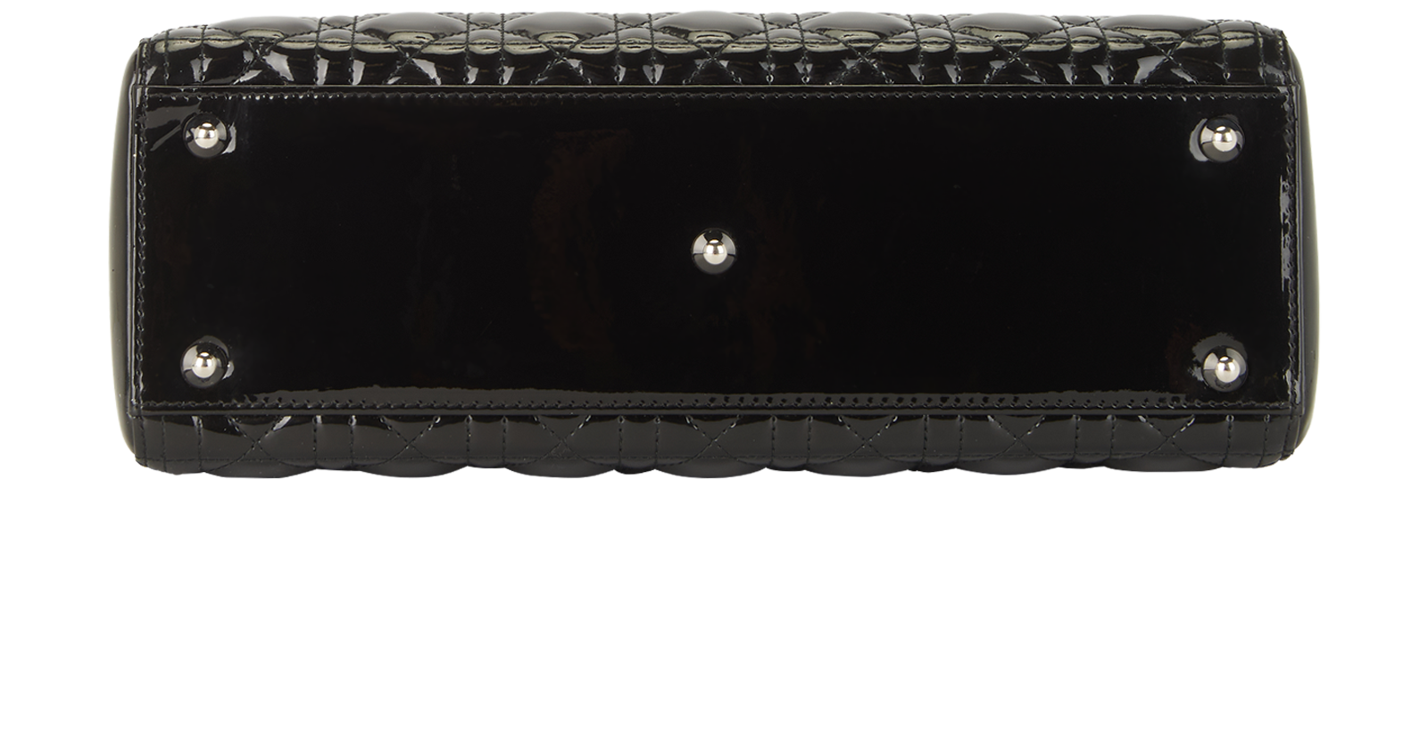 Large Lady Dior, &pound;2,100, Handbags, Black, Patent Leather, Top view